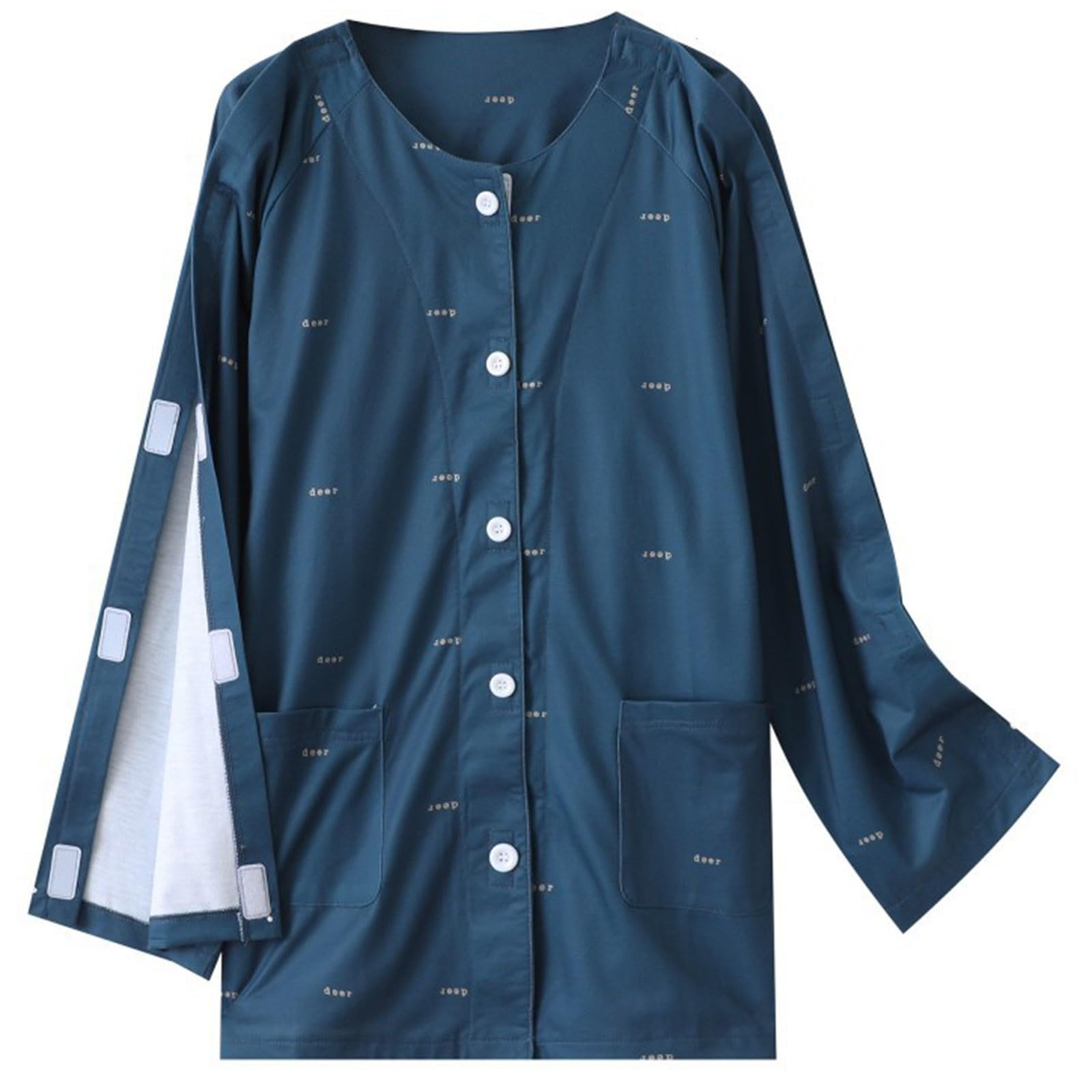 Classix Unisex Straight Leg Pull-on Cargo Scrub Pants, Royal Blue, 4XL