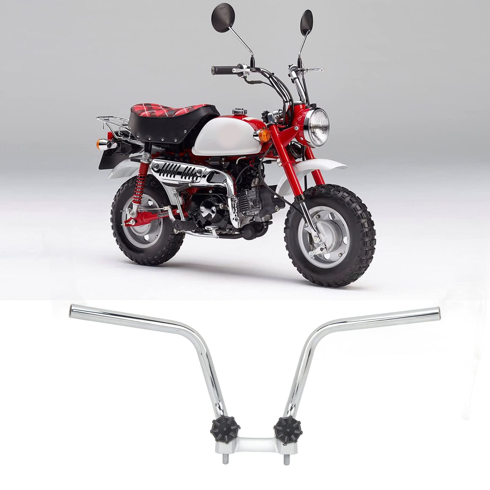 Système de guidon de moto réglable de 22 mm, système de barre de poignée de répartiteur de moto de direction en acier inoxydable pour Z50A Mini Trail CT70 Trail