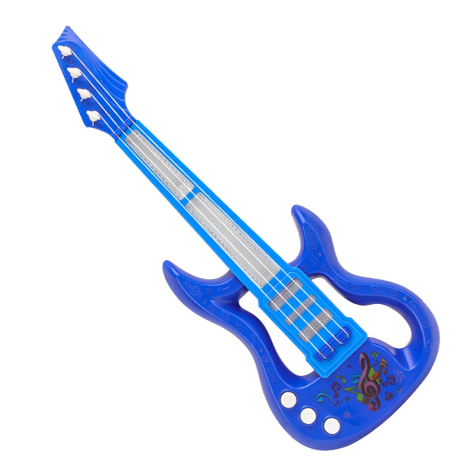 Giocattolo per Chitarra Elettronica per Bambini Mini Chitarra Elettrica Multifunzionale Divertente per L'educazione Musicale per Bambini (Blu)