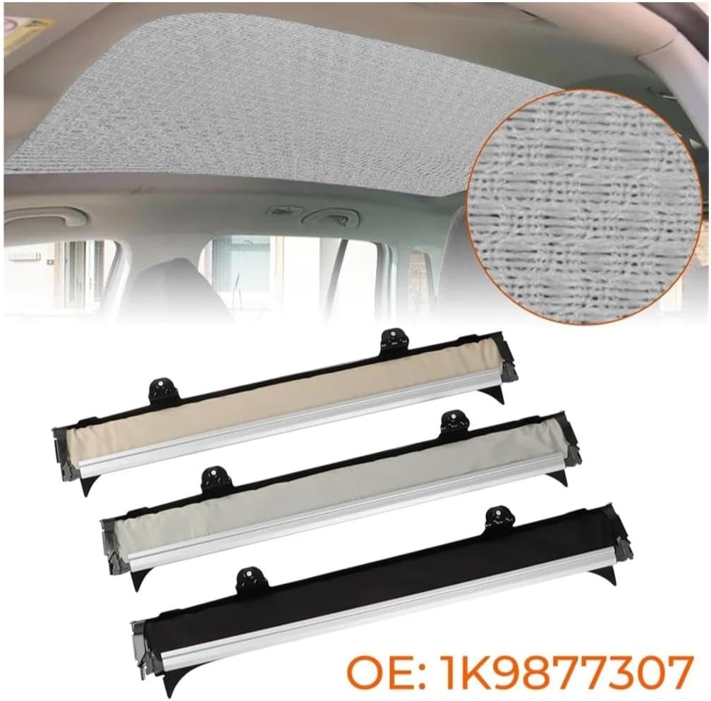 Car Sunroof Sunshade Cover for Audi Q5 VW Tiguan 2008-2017 Panorama Curtain Cover 1K9877307 1K9877307A 1K9877307B 1K9877307C(Beige)