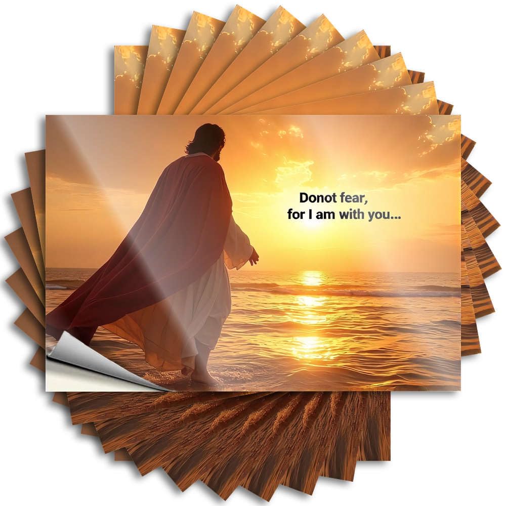 Bumper Heavy Home Bar Decor Bumper Jesus Walking On Water with Quote - No Residue Decals for Outside(8X12CM)