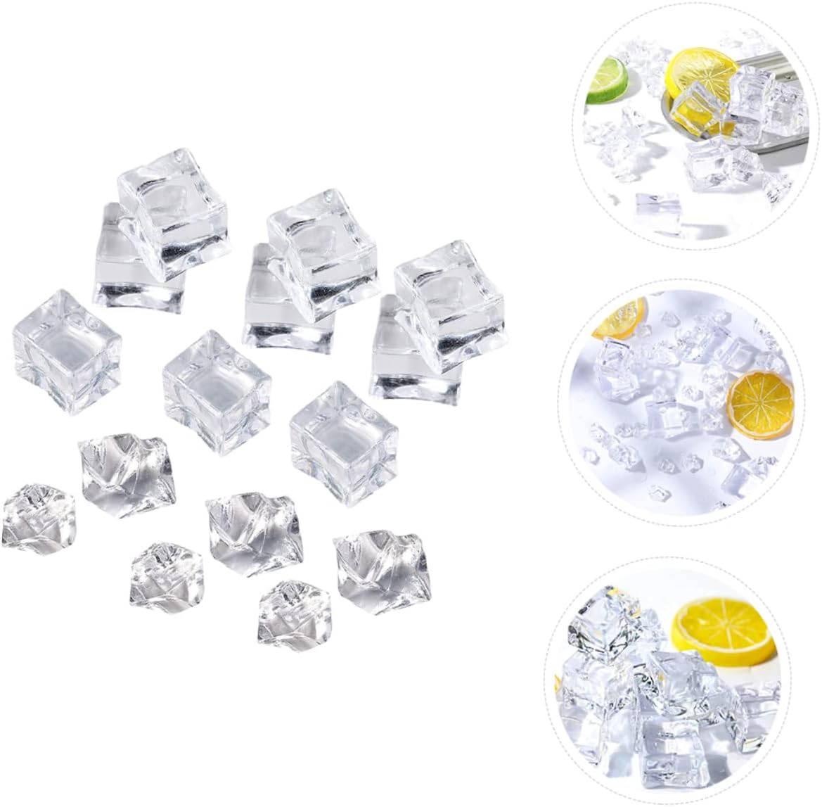 200pcs Reusable Acrylic Fake Ice Cubes for Home Bar Photo Props image 4