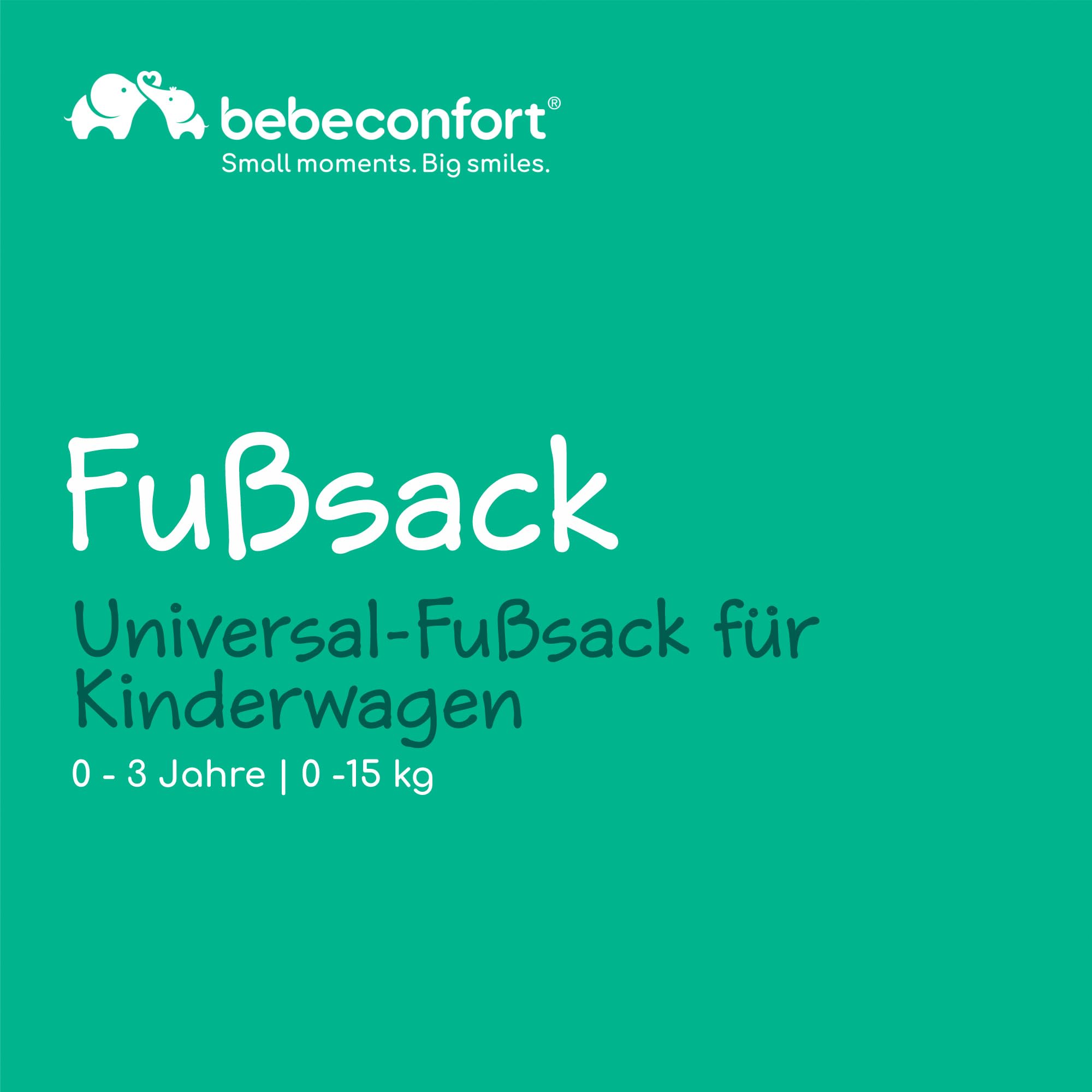 Bebeconfort Fußsack Kinderwagen, Universal Passform, Mineral Graphite | Winterfußsack Kinderwagen, Weiche Plüschstoffe, Ab Geburt - 3 Jahre (0-15 kg), Standard-Befestigungslöcher, Maschinenwaschbar
