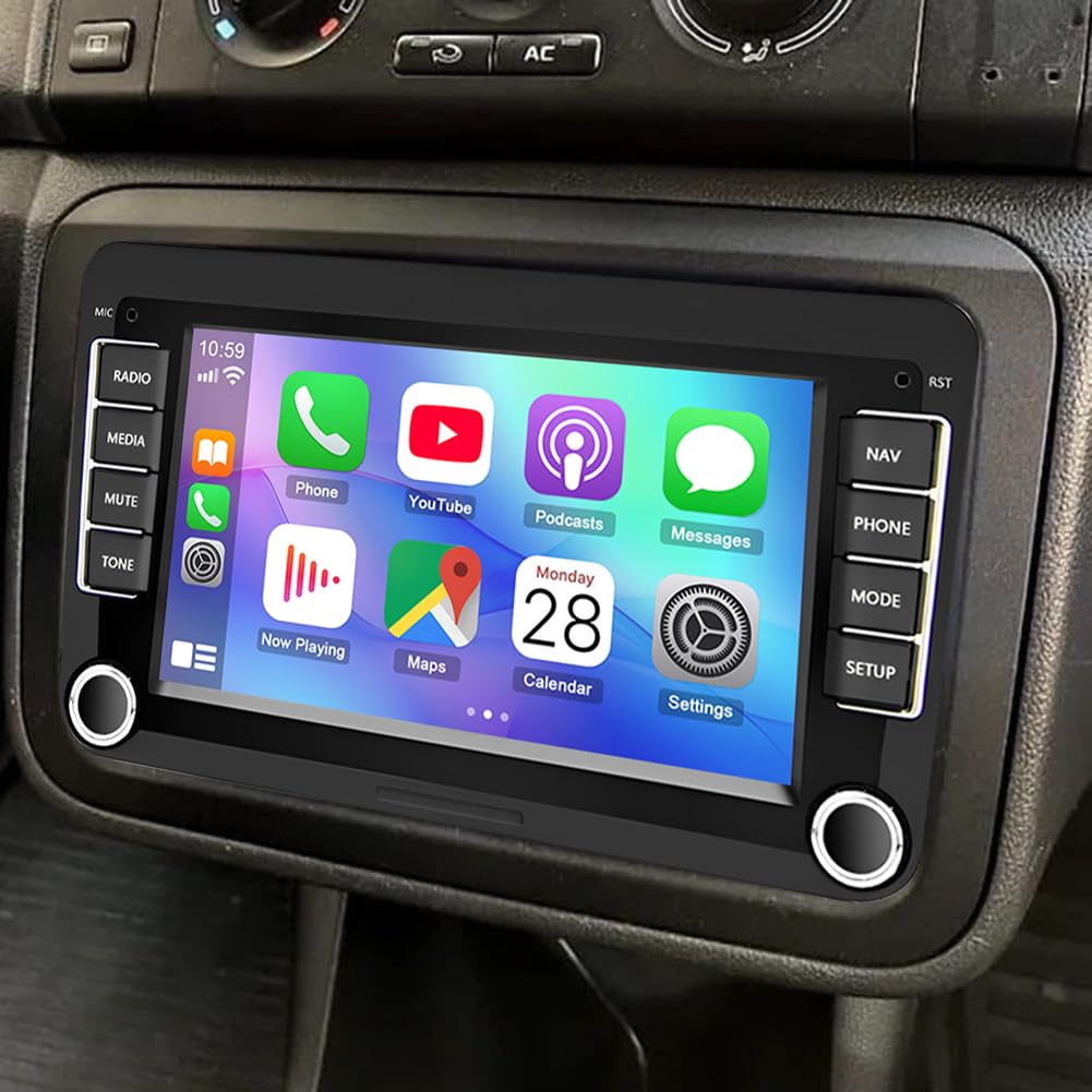 2+32G Android 13 Auto Radio Coche con CarPlay y Android Auto para Skoda Fabia 2007-2014, Pantalla táctil de 7 Pulgadas Autoradio Estéreo Reproductor con GPS Navegación FM RDS WiFi Bluetooth