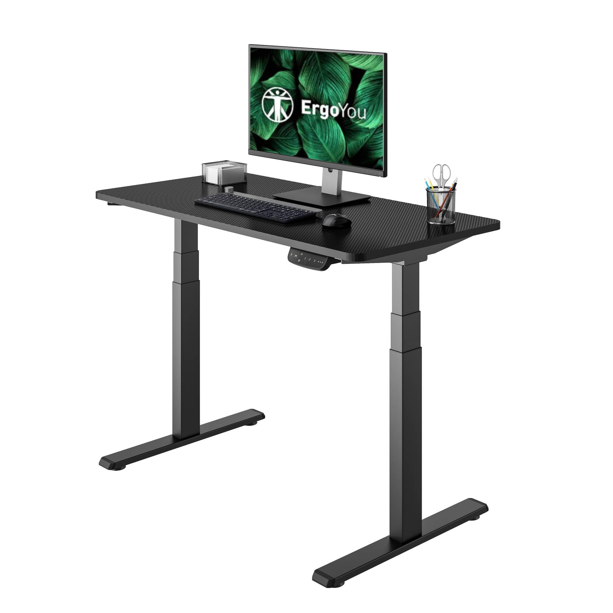 ErgoYou - Electric Height Adjustable Standing Table - Dual Motor 3 Stage -125 kg Static Weight Capacity - E1A Series - Ergonomic Sit Stand Computer Desk – (Carbon Fiber Colour, 47 x 23.5 inches) (B0CS3HRPPN) Amazon Price History, Amazon Price Tracker