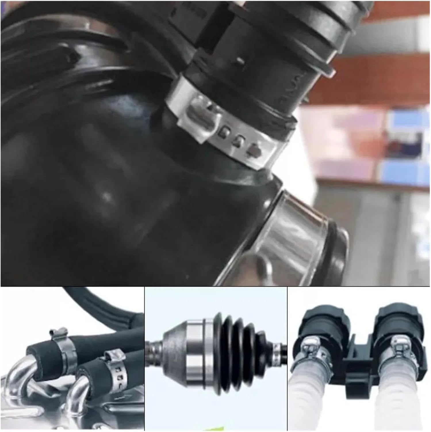 24PCS 28-124mm Hose Clamps Adjustable Stainless Steel Drive Shaft Axle Cuff Clamps Fixing Metal Pipe Clamps