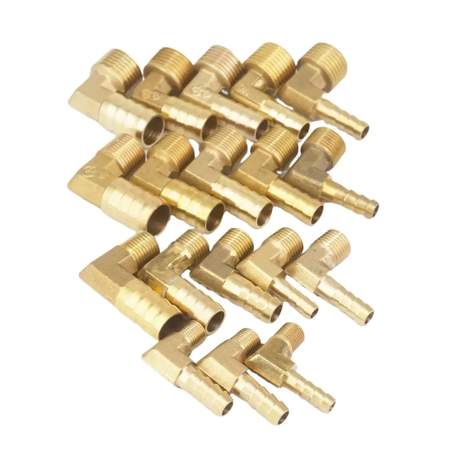 MQXFCZUX 2pcs Fit Hose I.D 8mm Barbed x M8x1.25 Metric Male Elbow Brass Coupler Fitting MQXFCZUX
