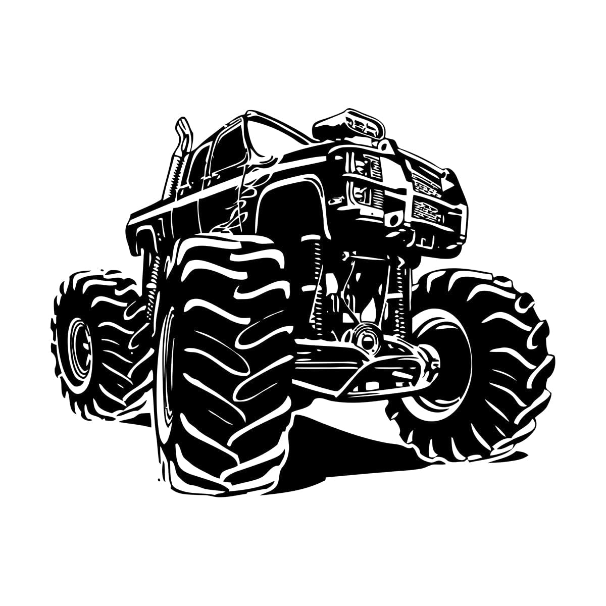 Mountain Racing Car Vinyl Wall Sticker Creative Truck Design Wall Art Decal Home Garge Stickers Racing Truck Poster Large - 51x67cm