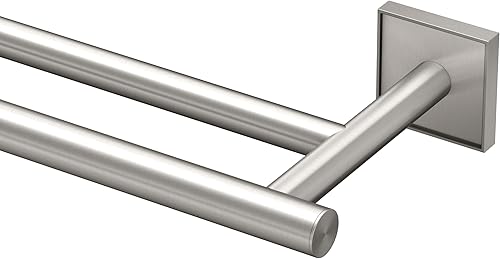 Miniatura 8 de Gatco 4414 Cafe - Toallero doble de 24 pulgadas, cromado | Toallero doble montado en la pared para baño, longitud total 26.50 pulgadas cromado,Latón