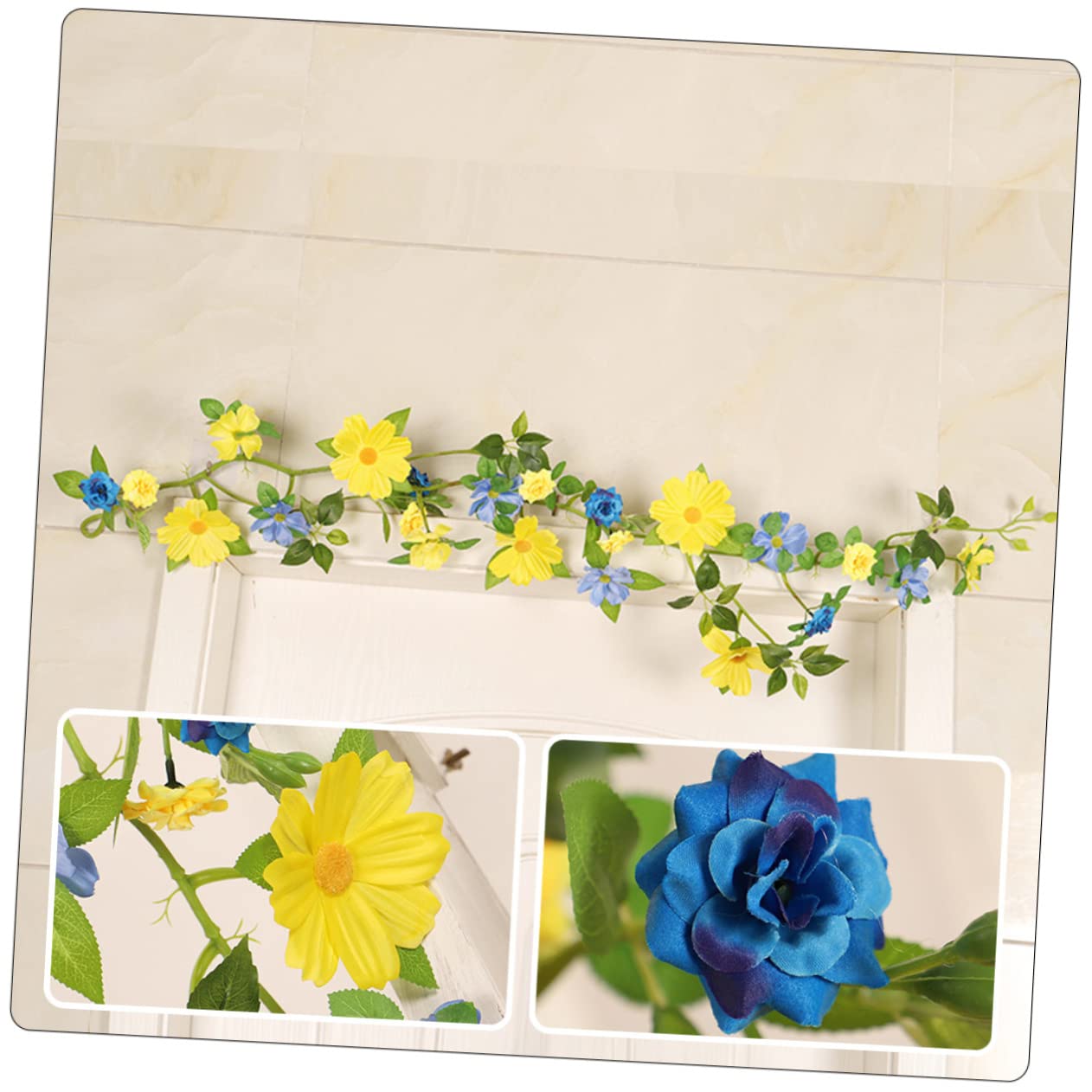 Ciieeo 3 Stück Outdoor Hängetür Blumenreben Zum Aufhängen Künstliche Blumengirlande Simulierte Hängende Blumenranke Gefälschte Bipinnatus Rebe Künstliche Ranke Hängeblumen