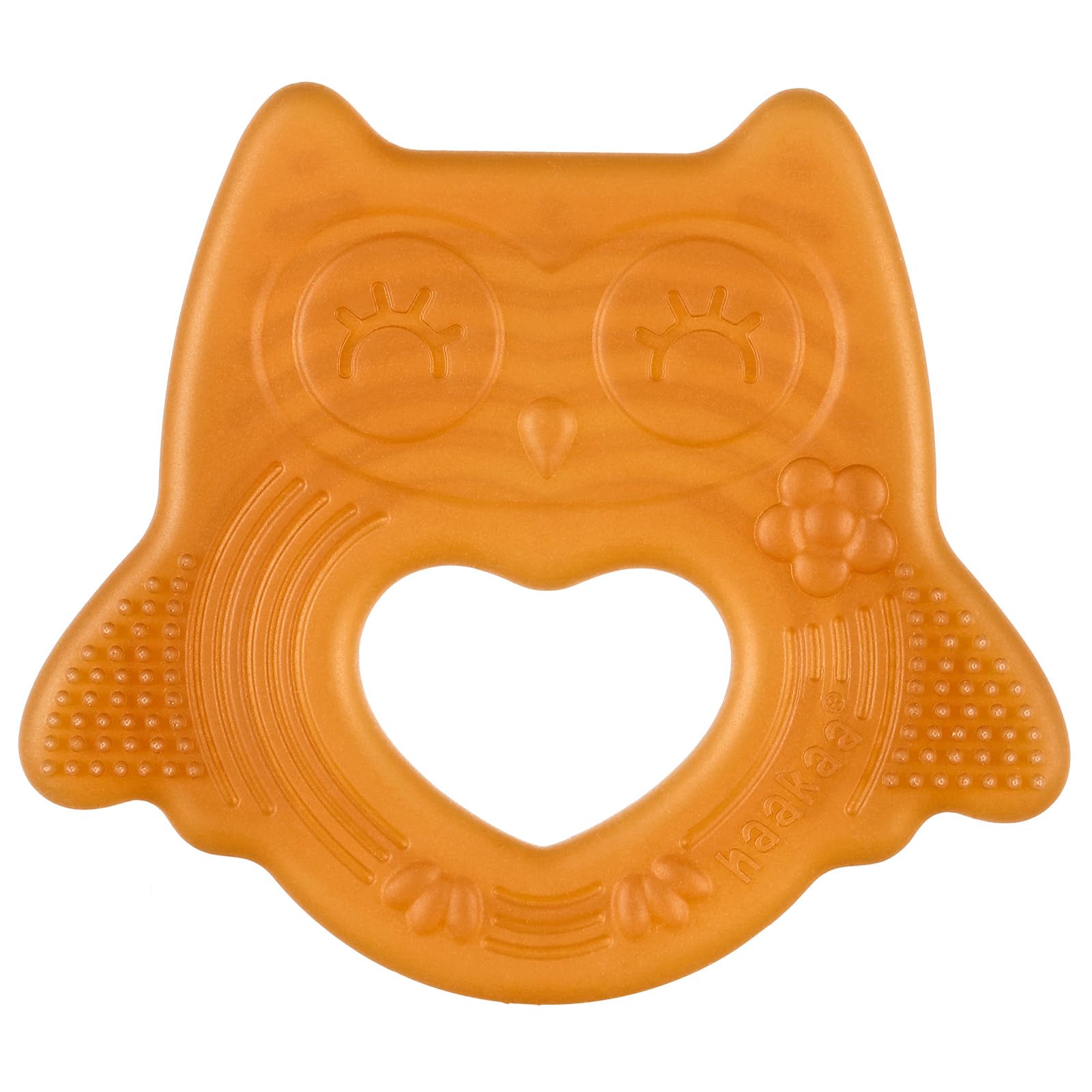 haakaa Silicone Owl Teether,Food-Grade Smiling Teething Toy for Infants, Soft Chew Toys for Babies, BPA Free, Toy for 3 Months+