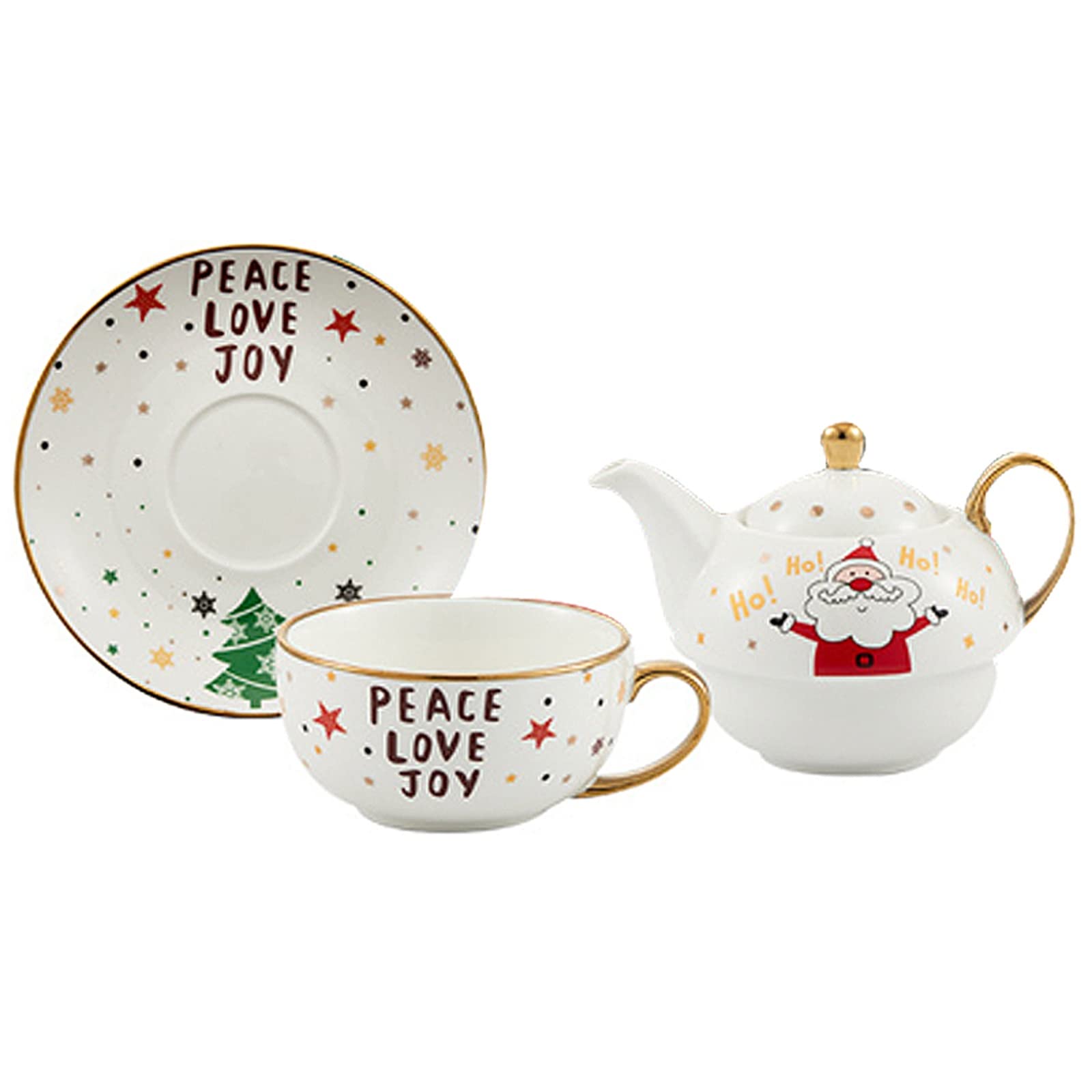 Amazon｜クリエイティブティーカップセット、セラミックティーポット  