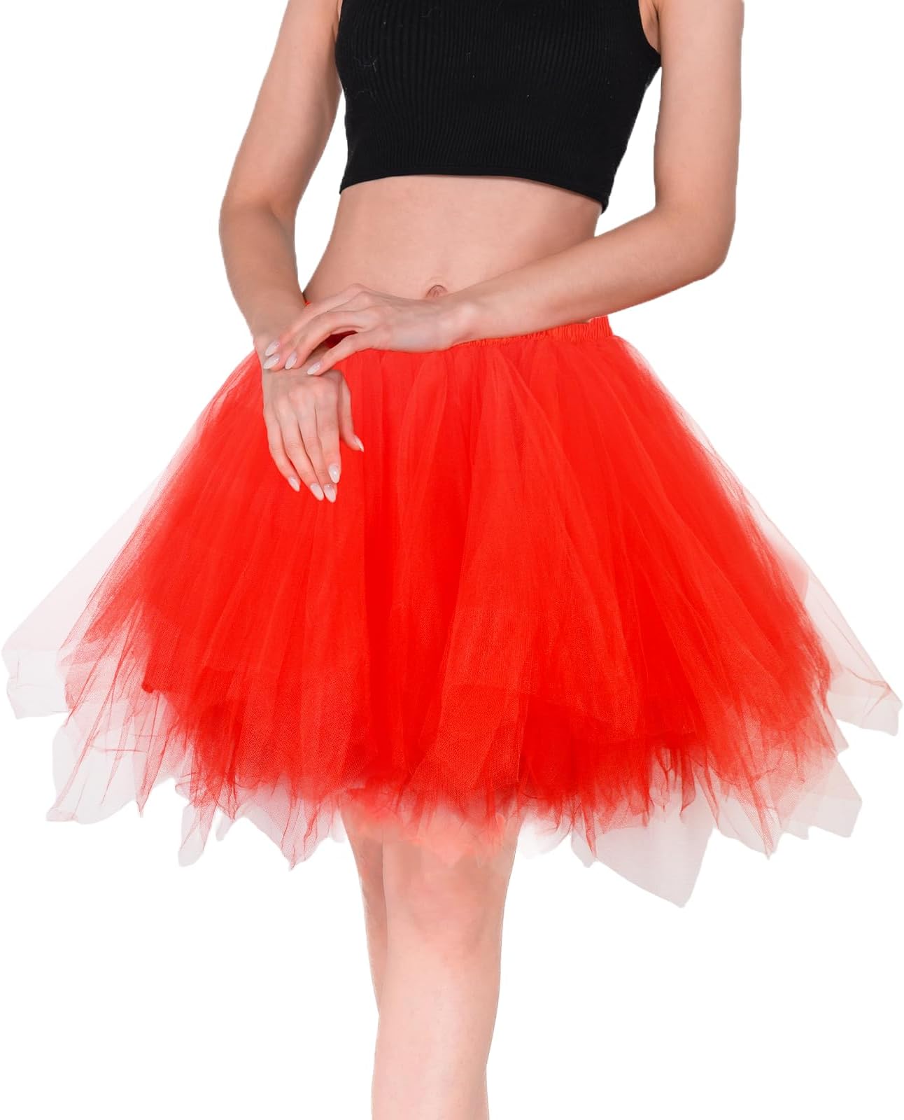 SentovacTutu Skirts for Women Adult Ballet Dance Tutu Short Petticoat Tulle Skirt Halloween Costumes Cosplay