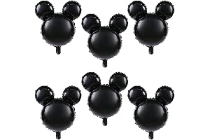 LIYDE Mickey Mouse Party Balloons, 24'' Black Aluminum Foil Balloon for Birthday, Baby Shower Decorations
