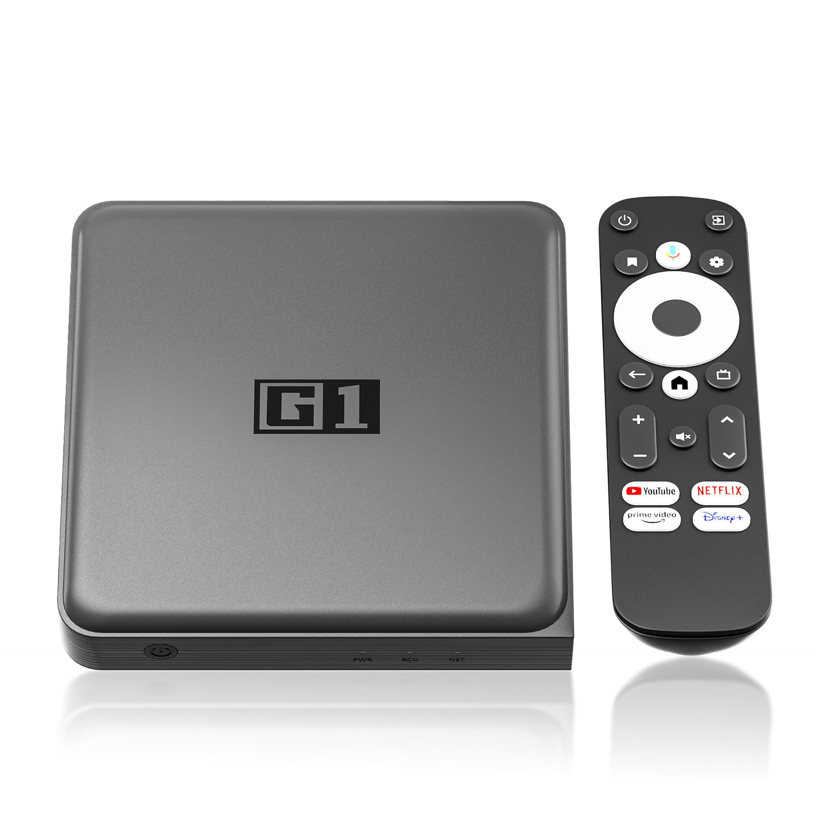 Android 14.0 TV Box 4K HDR10+, Kinhank G1 Smart TV Box Compatible con Google y Netflix, Dolby Vision & Digtal Plus, DTS, WiFi 6, BT 5.0, Ethernet,AV1, 4GB RAM 32GB ROM Box Android, Asistente de Voz