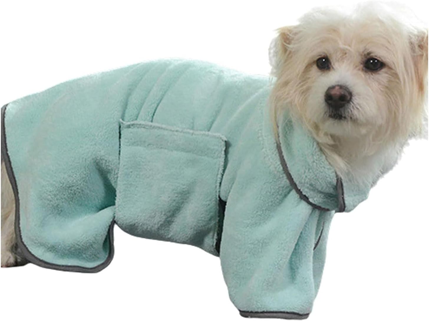 フランネル犬バスローブ速乾性超吸収性犬乾燥コートソフトな質感犬猫バスローブタオルペット用品