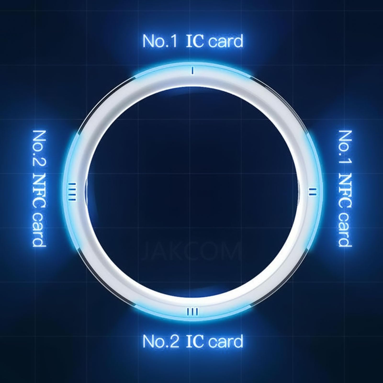 R5 Smart Ring Multifunzionale, Anello Wireless Bluetooth, Dispositivo Indossabile, 6 Schede Rfid Integrate E 2 Pietre Della Salute, Lettore Smart Ring Ic/id/nfc, Compatibile Con Ios E Android. L