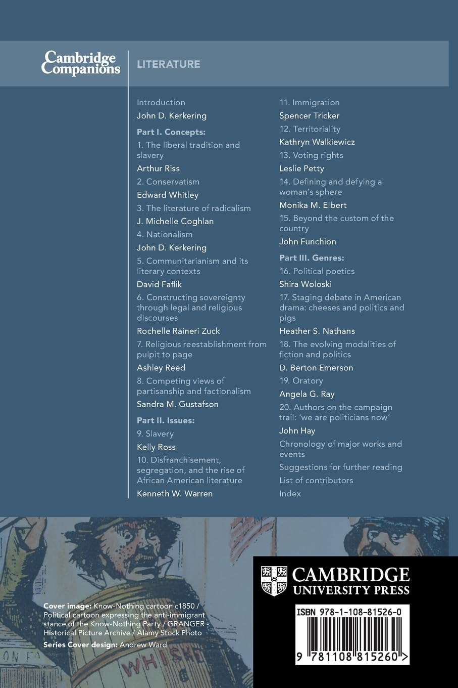 The Cambridge Companion to Nineteenth-Century American Literature and Politics