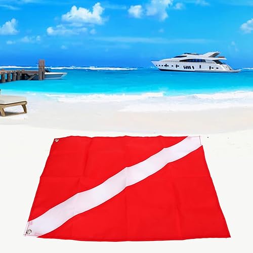 Miniatura 2 de Banderas de buceo, bandera internacional de buceo de pesca submarina roja y blanca, bandera alfa de color brillante, bandera de buceo para barco,