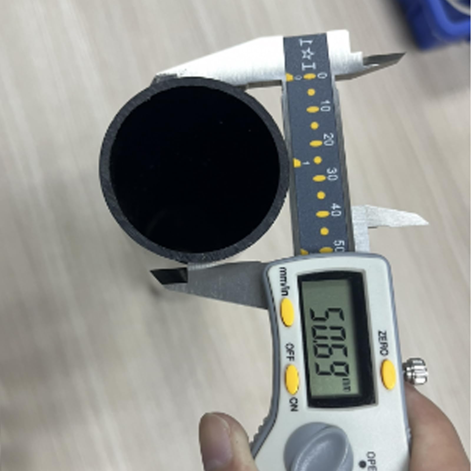 Sourcing Map Tubo rigido in PVC da 5 cm, diametro interno 45mm, diametro esterno 350 mm, nero, ad alto impatto, per tubi dell'acqua e artigianato, manicotto per cavi