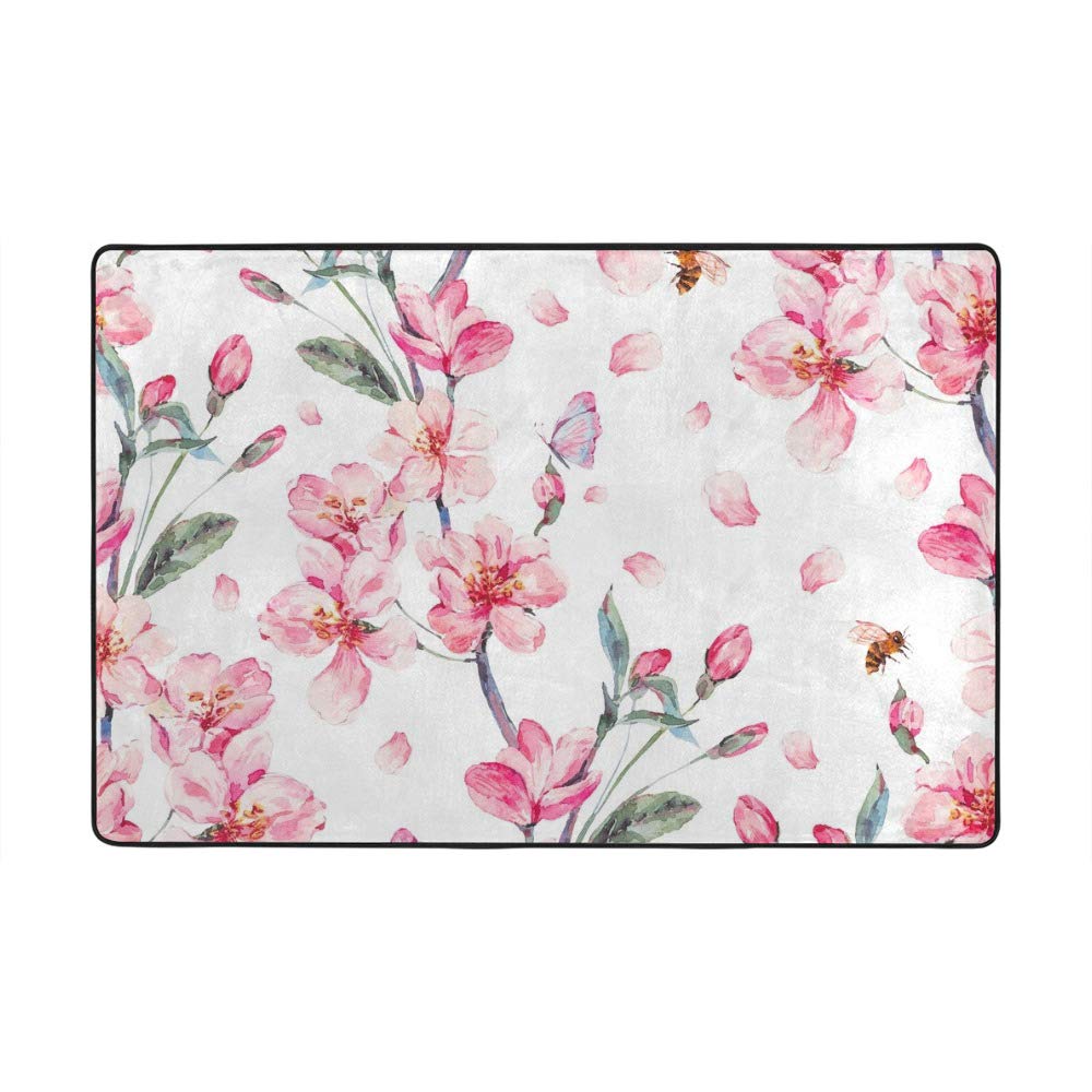Tapis de sol salon rose corail pour créer une ambiance cocooning rétro