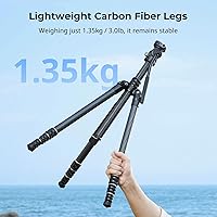 Vista 2 de SmallRig CT150 - Trípode de video de viaje de fibra de carbono, 61.8'' Carga máxima 3kg / 6.6lb para cámaras, DSLR - 4937