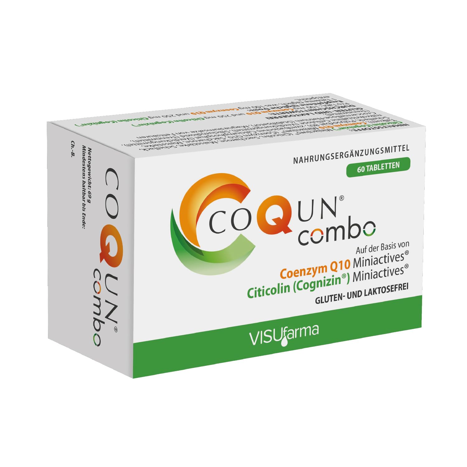 Combo – Coenzym Q10 & Citicolin für Sehnerv & Netzhaut | 60 Tabletten | einzigartige Wirkstoff-Kombination | Ergänzung zu einer bestehenden Glaukomtherapie