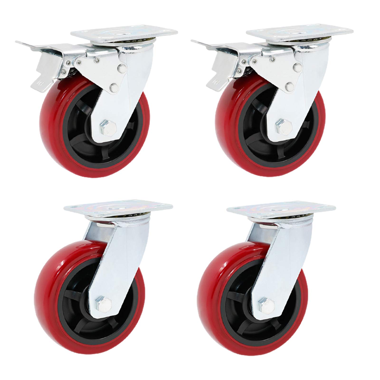 Roulettes pivotantes industrielles en polyuréthane pour un mouvement fluide