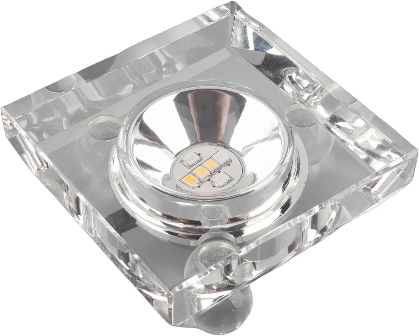 VINGVO 7 Colors Mini 3D Crystal LED Light Base Display Stand, USB Powered Square Transparent Base, Home Decor Ornament, Ideal for Exhibition