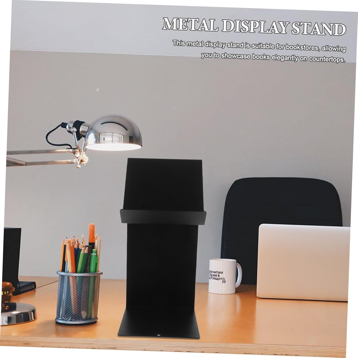 Cookbook Stand for Kitchen Counter Heavy Duty Bookends Recipe Display Book Easels for Bookshelf