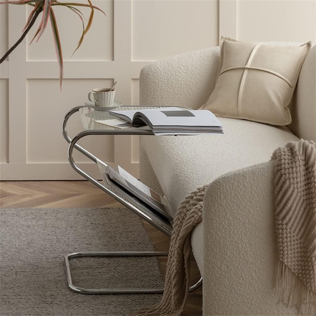 Side Table/End Table,Nordic Floor-to-Ceiling Bookshelf Display Rack Modern Clapboard Side Magazine Cabinet Storage Rack