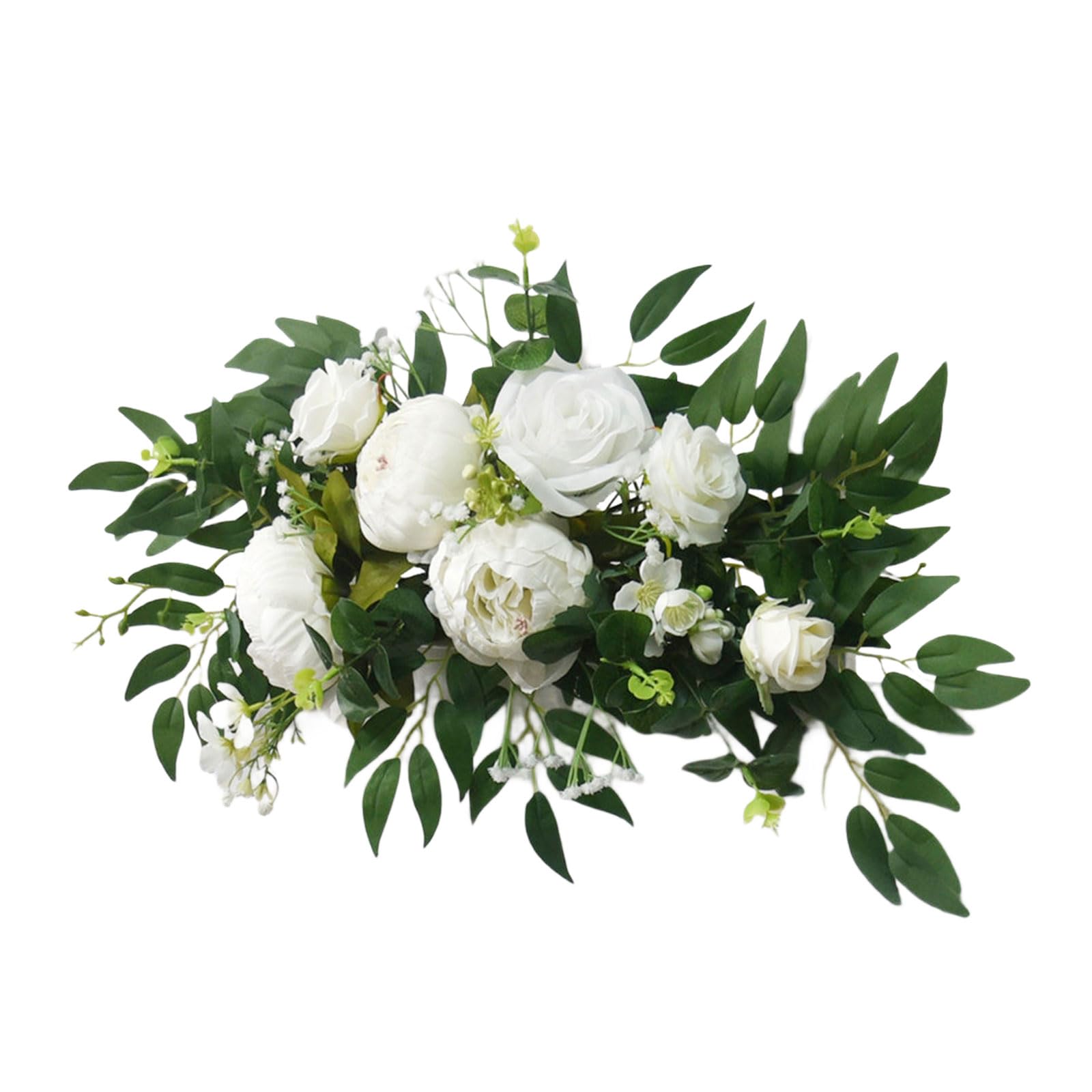OSNIYAW Realistic Artificial Flower Swag Wedding Ceremony Sign for Reception Backdrops Arrangements Welcome Sign Decoration