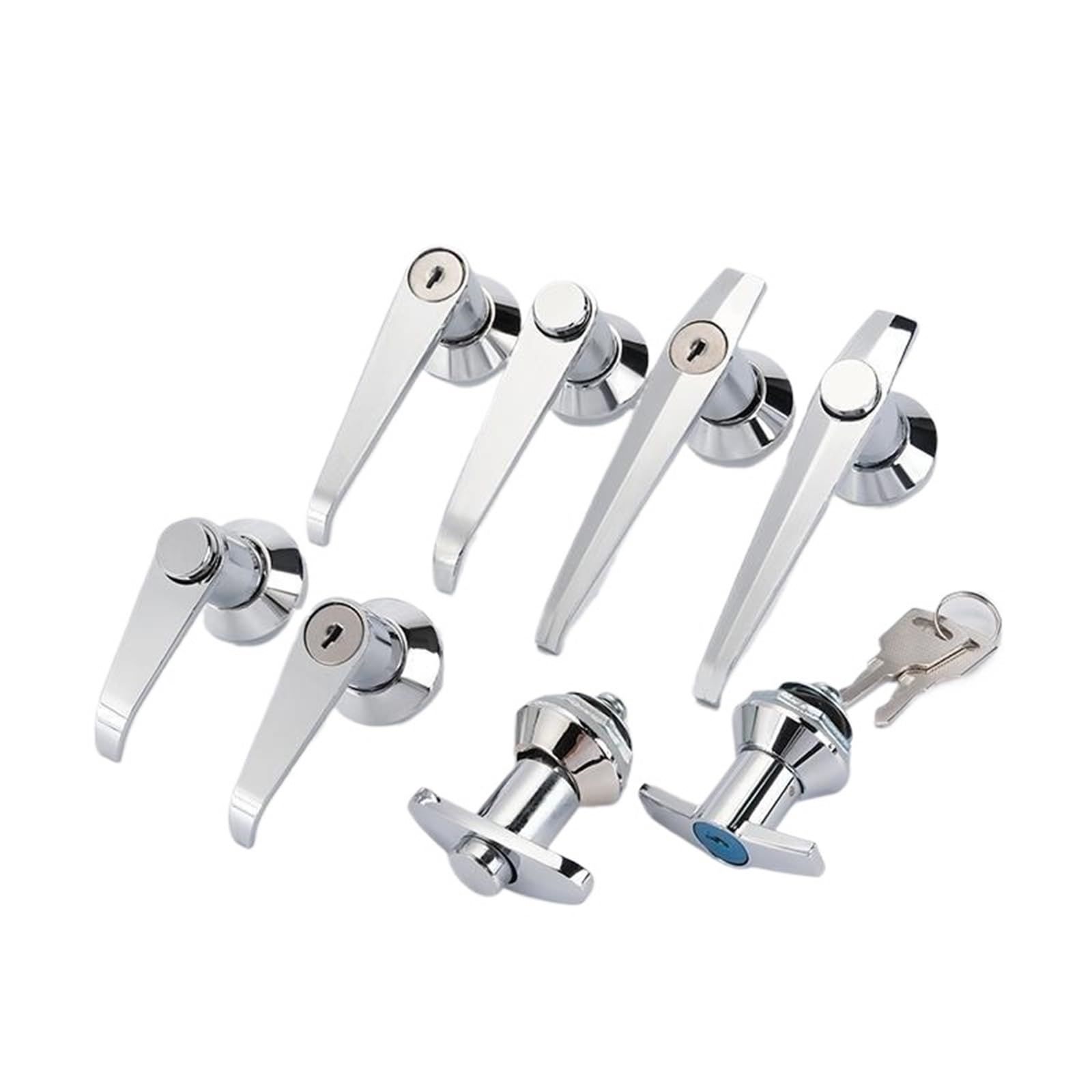 Ntbpeyzvqf Ms301-2 Zinc Alloy Cabinet Door Handle Lock Distribution Box Control Rotary Key Button Switch Locks 1Pcs(Ms301-2)