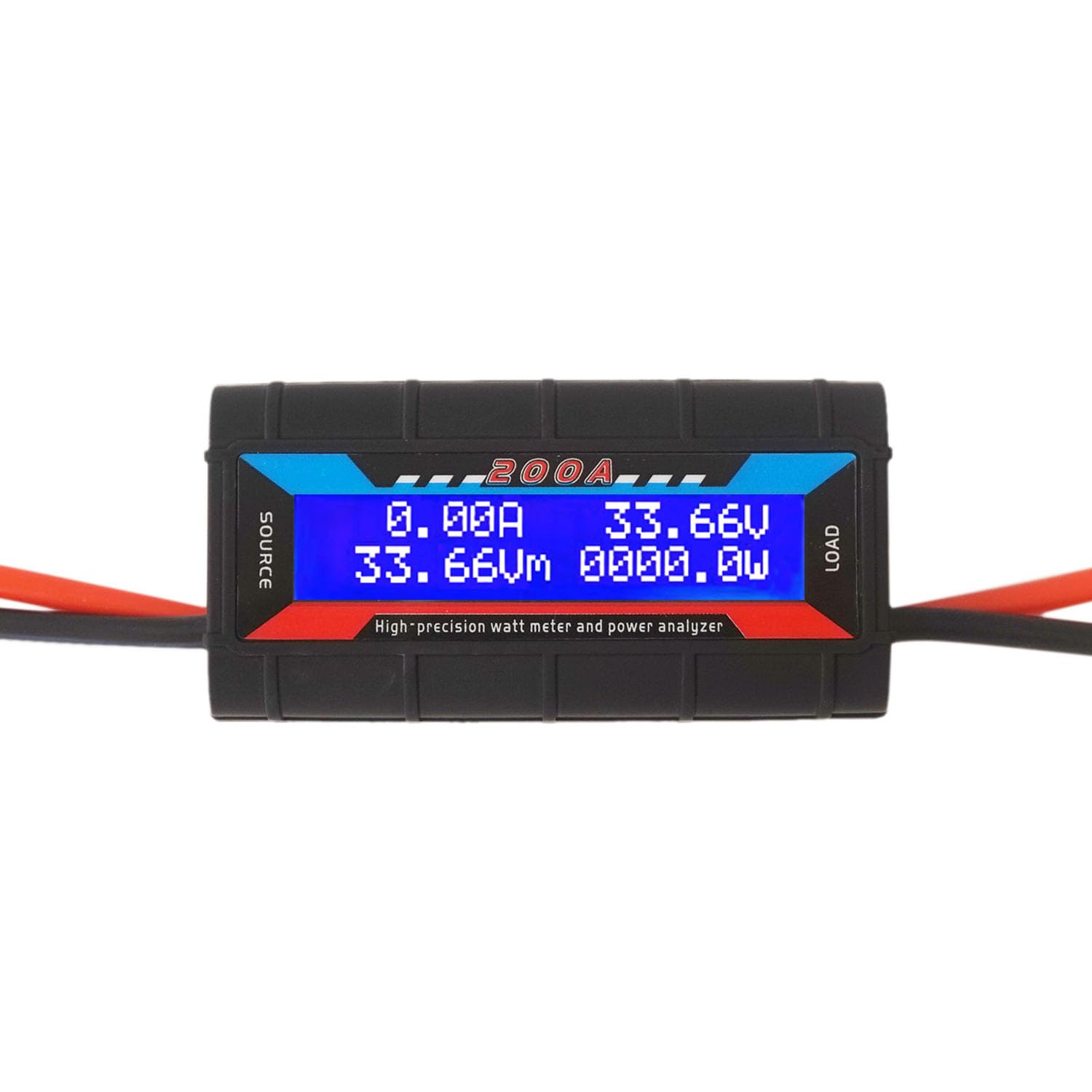 200A Excessive Precision Watt Meter with Backlight Digital LCD Display, DC 0-100V Energy Analyzer, Battery Consumption Efficiency Monitor for RC, Photo voltaic Techniques, Wind Energy