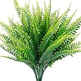 TELDRASSIL 14 Pcs Artificial Ferns Plants Bushes Fake Boston Fern Shrubs Plastic Plant Greenery for...