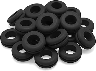 Fermentaholics Airlock Fermentation Replacement Grommets for Fermenter Lid – 20 Pack Grommet Fits 1/2 Inch Hole, For Standard 3/8 in Airlocks, Beer, Wine, Cider, Mead, Fermented Foods (Black)