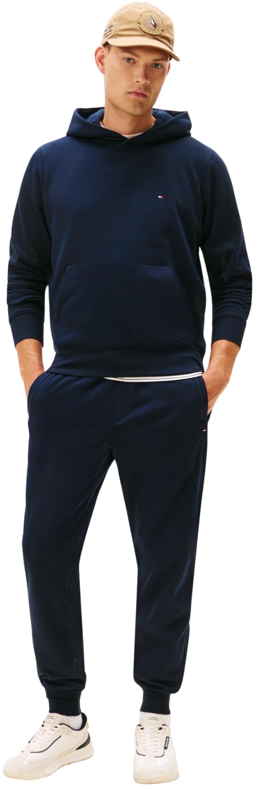 Tommy Hilfiger Men’s Flag Logo Tracksuit with Hood, Blue (Desert Sky), XXXL