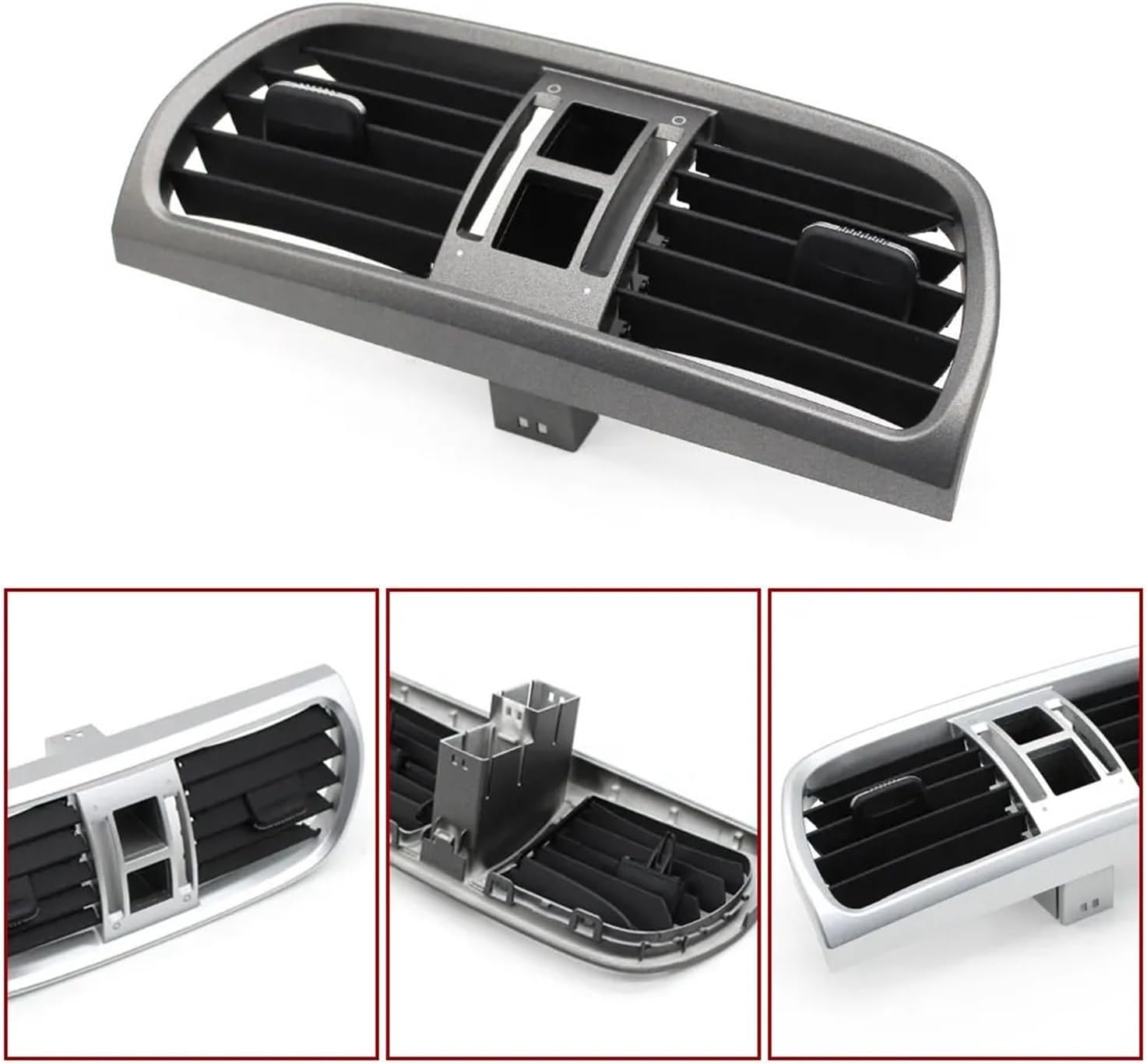 Front Air Conditioner Left Right Central Vent Grille Oulet Cover Panel For 911 Fit For Carrera Fit For Targa GT2 GT3 997 2004-2012(Gray Left)