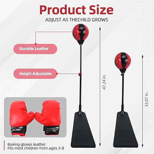 Miniatura 2 de Elevon Saco de boxeo con soporte, fácil de montar e incluye guantes de boxeo, entrenamiento deportivo, 4 pies x 12 pulgadas, varios