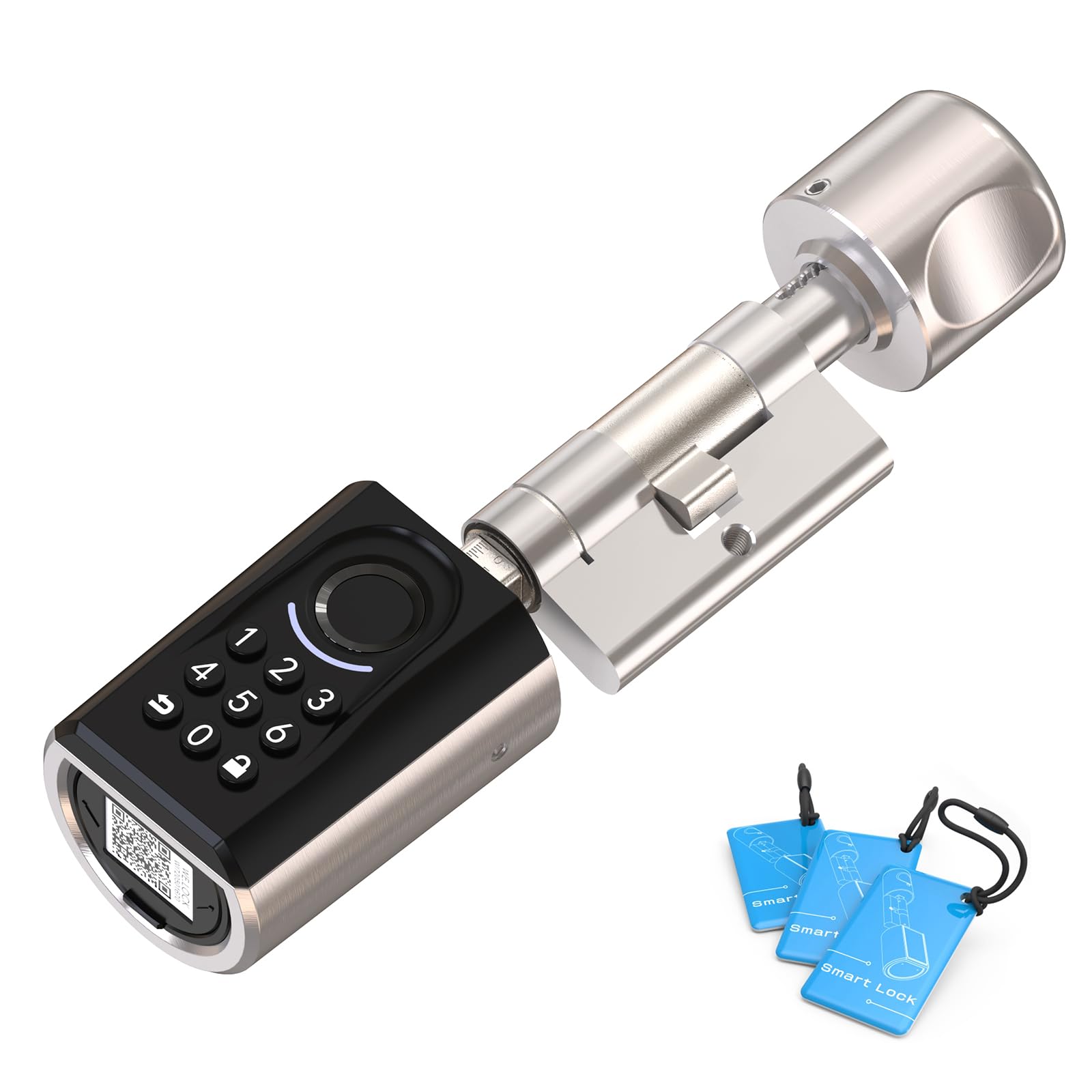 WELOCK Touch41WiFiBox Cerradura Con Huella Digital,Cerradura Electrónica Con WiFi(con WiFiBox),Tarjeta RFID,APP Bluetooth,Cerradura Inteligente,Smart Lock Fácil De Instalar