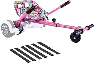 Eco-friendly Hoverboard Seat Attachment - Cool Seat, Swivel Wheel, Adjustable Length - Compatible with 6.5", 8", 8.5", 10" Hoverboards - Safe & Enjoyable Riding for Kids and Teenager