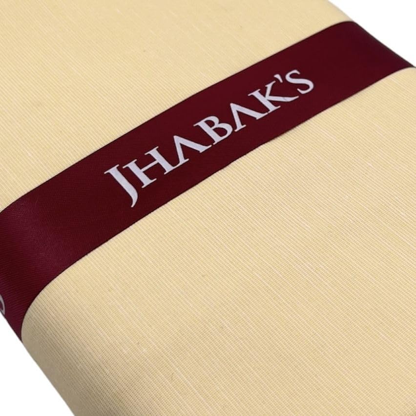Image of JHABAK'S Unstitched Cotton Blend Solid Shirt & Trouser Fabric - 2.25 m Shirt Cloth - 1.20 m Pant Piece