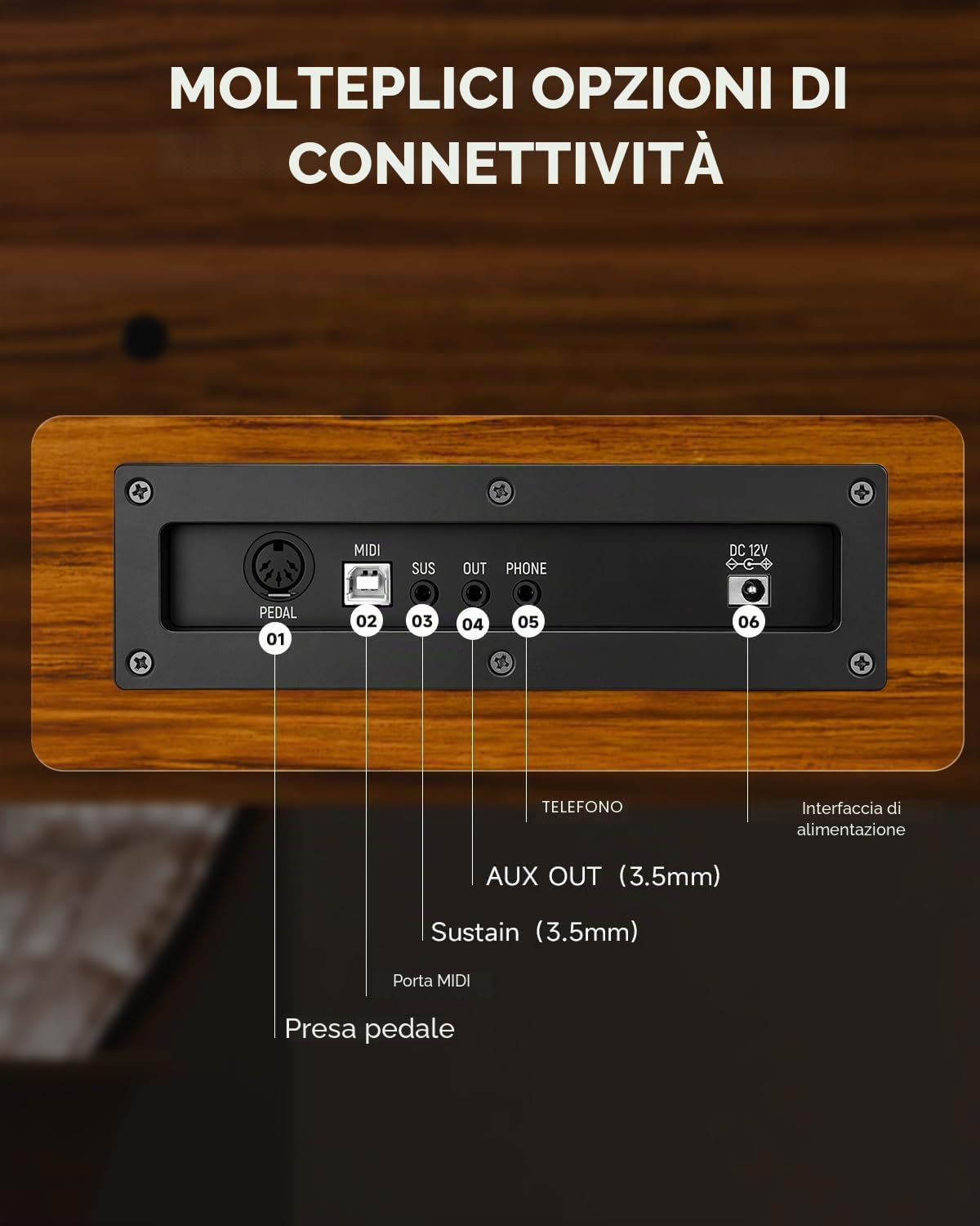 Pianoforte Digitale Eastar EUP-100 88 Tasti Pesati con Cuffie e Pedali