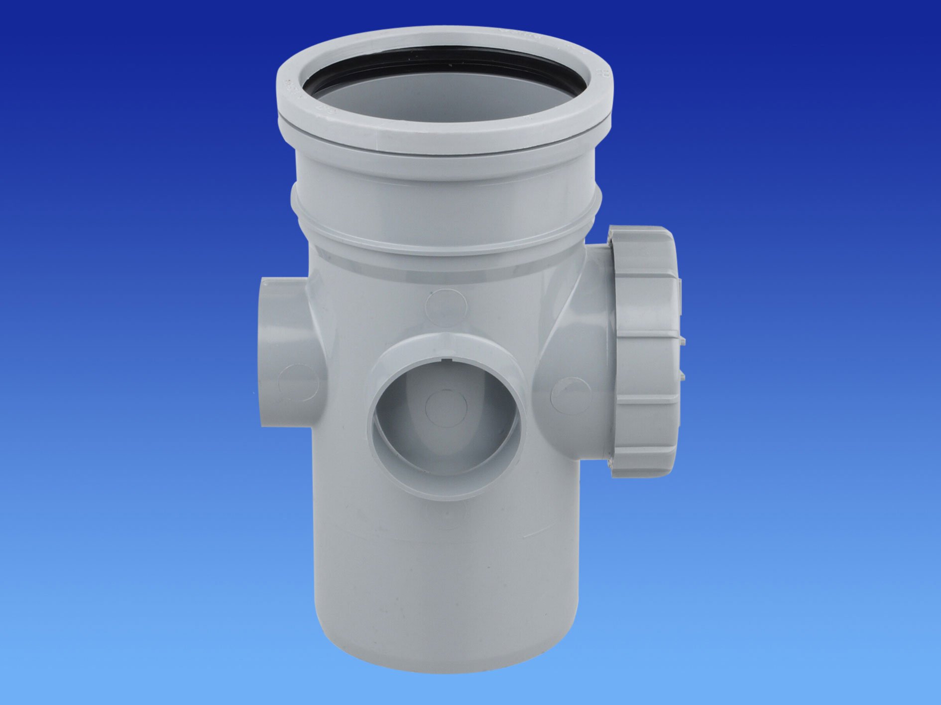 Wavin OSMA 110mm Soil 4S274 S/S Bossed Access Pipe Grey
