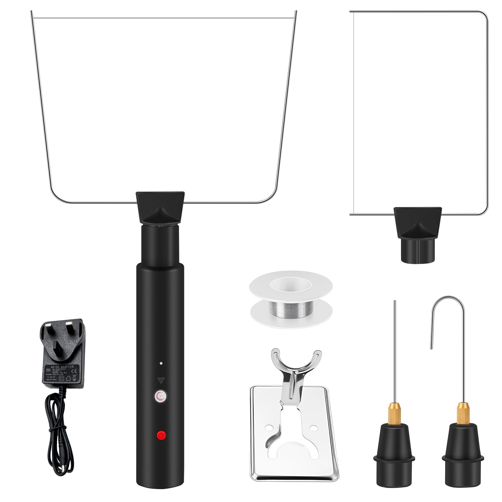Foam Cutter,4 in 1 Hot Wire Foam Cutter,Electric Styrofoam Cutting Tools with 4 Blade Heads,Polystyrene Cutters Tool,Hot Wire Cutting Pen,for Hole Digging,Detail Handling,DIY Crafts