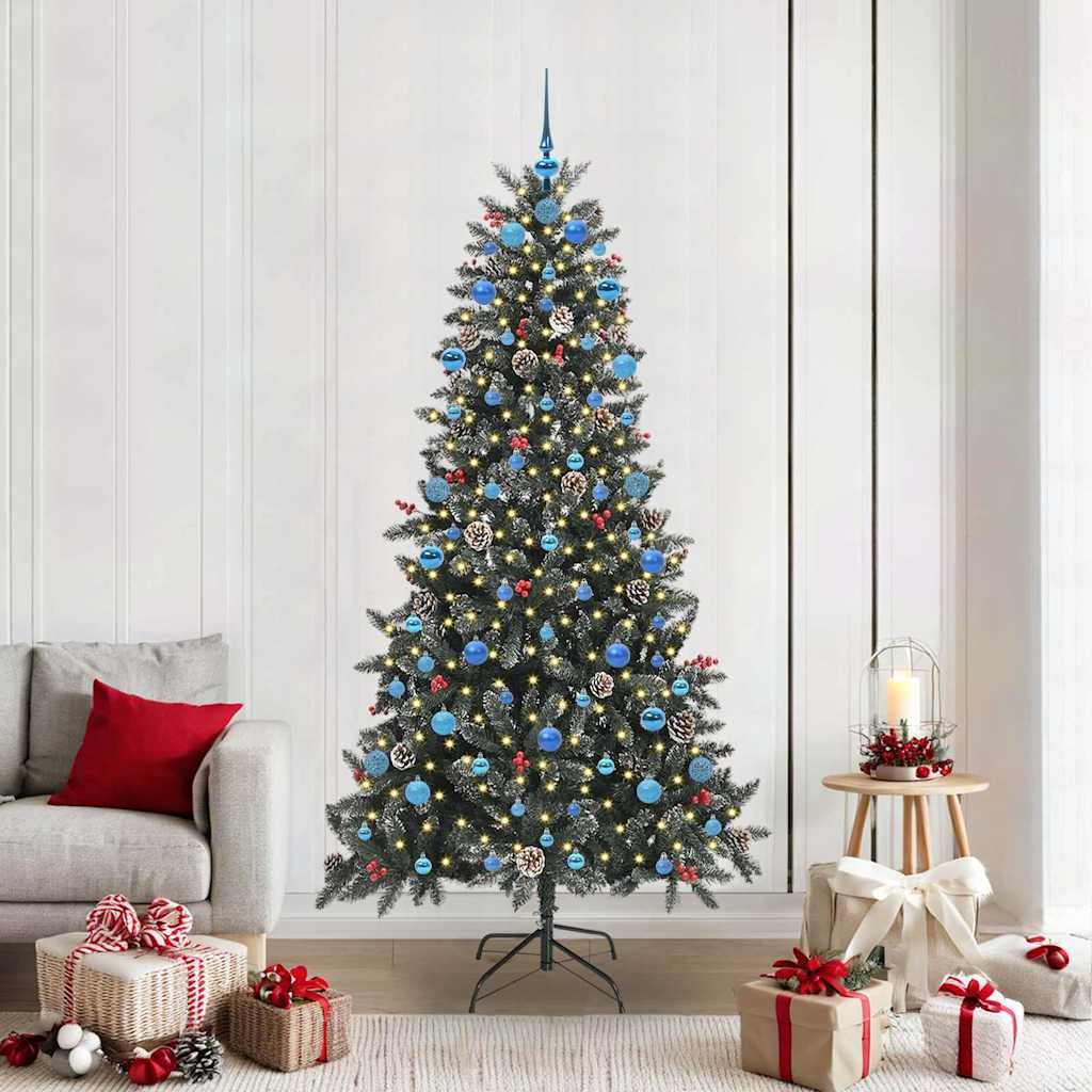 Árbol de Navidad Verde 210 cm para Decorar el Hogar Familiar en Fiestas
