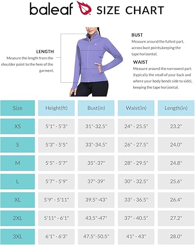 Miniatura 6 de BALEAF Chaqueta de forro polar para mujer, resistente al agua, cremallera completa, para invierno, clima frío, chaquetas térmicas para entrenamiento