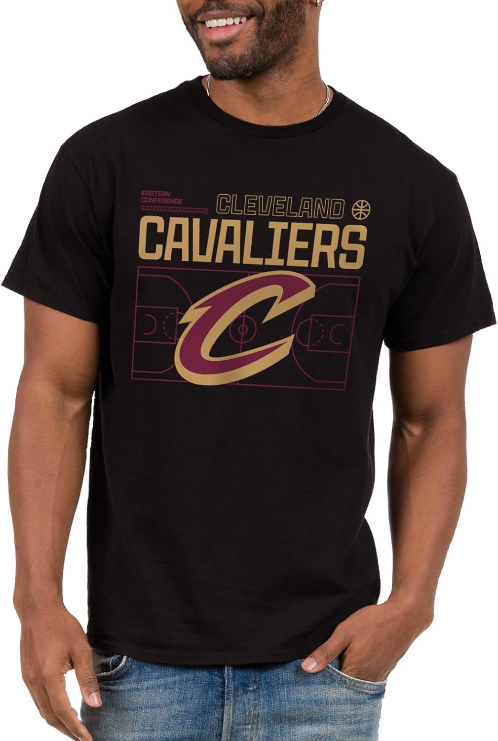 Junk Food NBA Mens NBA - Tech Court - Officially Licensed Adult Short Sleeve Fan Tee for Men and Women