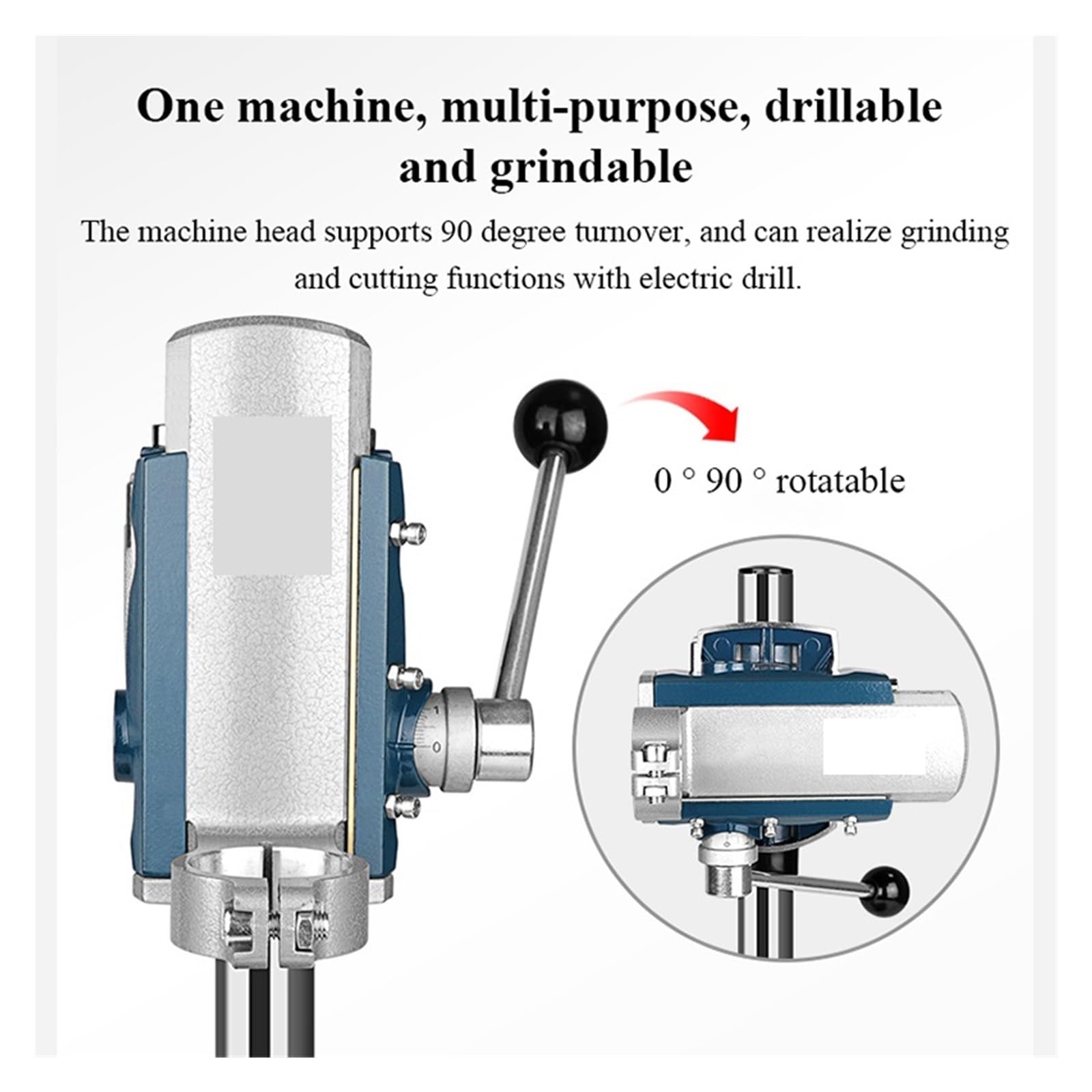 Taladro de columna Taladro Eléctrico Multifuncional For Suelo Utensilio Doméstico, Base Estable De Alta Precisión, Columna Gruesa, Soporte For Taladro Eléctrico