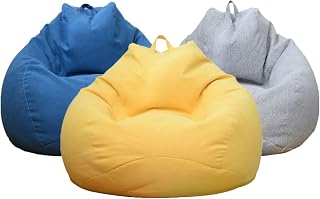 Pufs For Adultos Baratos, Pufs For Adultos (Sin Frijoles) Suaves Y Cómodos Súper Cómodos, Ideales For Descansar Cómodos For Sentarse (Color : Amarillo, Tamaño : 80 * 90cm)